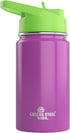 Kids Water Bottle - 12oz Purple | Leak Proof With Straw & Handle | 24 Hours Cold | Insulated, Double Wall Stainless Steel | Easy Sip Toddler Cup |...