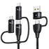 100W USB C Multi Charging Cable, USAMS 4FT 5-in-1 5A Fast Sync Charger Adapter Nylon Braided Type-C Cable for Laptop/Tablet/Phone and More......