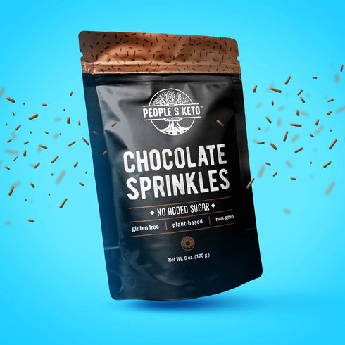 Keto Sprinkles, 6 oz. Larger Value Size, Dye Free, Non-GMO, Plant-Based, Vegan, Gluten Free, All Natural, No Artificial Coloring, Sugar Free Sprin...