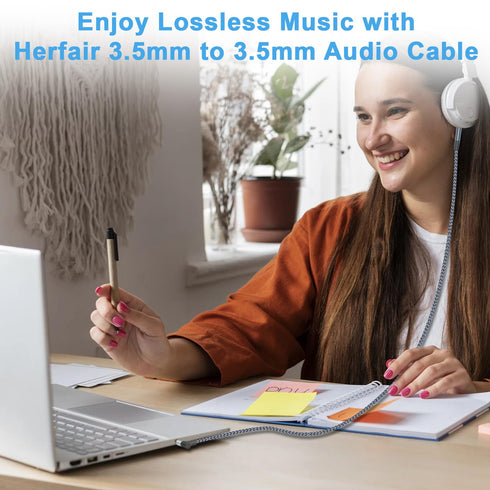 3.5mm to 2.5mm Aux Cable Male to Male Audio Cord Replacement Headphone Wire for Bose 700 QC45 QC35II QC35 QC25 Noise Cancelling Headphones/JBL E45...