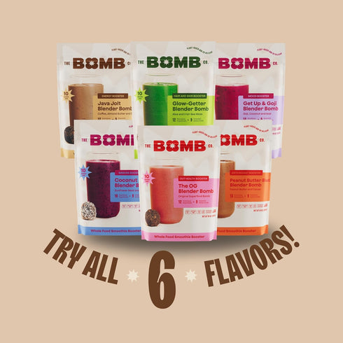 The Bomb Co. Blender Bomb, Java Jolt, Superfood Smoothie Mix With Coffee & Amino Acids for Energy Support, High Fiber 10 Servings...