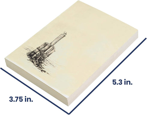 LayFlat Sketchbook - 3.75 x 5.3 Inches - Seagull Blank Note Book, 64 Sheets, Thick 100gsm Paper, for Drawing, Sketching, and journaling...