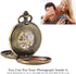 SIBOSUN Pocket Watch Skeleton Mechanical Double Case Hand-Wind Roman Numerals Antique Chain Mens...