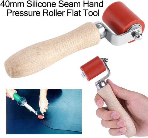 Rubber Hand Roller, 40mm Silicone High Temperature Resistant Seam Removable Hand Pressure Roller Roofing PVC Welding Tool for Air Heating Welding ...