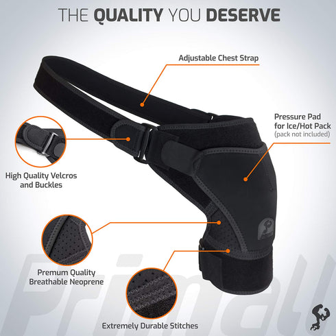 Primall Shoulder Brace for Men and Women | Orthopedic Shoulder Compression Sleeve for Torn Rotator Cuff, Dislocated AC Joint, and Other Injuries |...