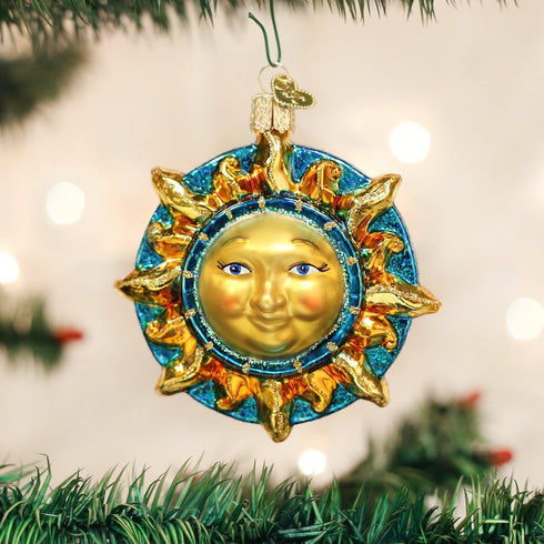 Old World Christmas Ornaments: Outer Space Gifts Glass Blown Ornaments for Christmas Tree, Fanciful Sun, 22034...