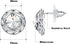BESTEEL Rhinestone Earrings Round Shaped Acrylic Stone Inside Crystal Halo Stud Earrings for Dance Competitions Stage Opera Performance Wedding Pa...