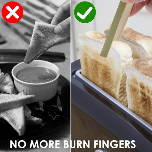 20 Pcs Bamboo Tongs Disposable Cooking Utensils Mini Wooden Tongs Natural Toast Tongs 4 Inch Cooking Tongs Bamboo Cooking Utensils for Bread Cooki...