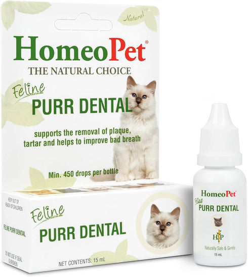 HomeoPet Feline Purr Dental, Dental Care for Cats, 15 Milliliters...