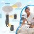pet brush, pet brush for cats and dogs, removes loose undercoat and smoothes hair, stainless steel needles, self-cleaning button upgraded version,...