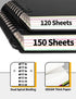 SUNEE Graph Paper Notebook - 300 Pages, 5 Subject, 8.2"x10.8", 5 x 5mm Grid, 5 Pocket Colored Dividers, 3-Hole Punched Quad Paper for Math, Engine...