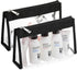 Cambond Clear Makeup Bags, Waterproof TSA Approved Toiletry Bag Clear Travel Bags Clear Cosmetics Bag for Vacation, Clear Pencil Case Stationary O...