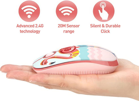 TELLUR Wireless Mouse with Nano USB 2.4 Ghz Receiver, Wireless Mouse with Silent Click, 1600 DPI, 3 Buttons, Plug & Play, Slim and Lightweight Des...