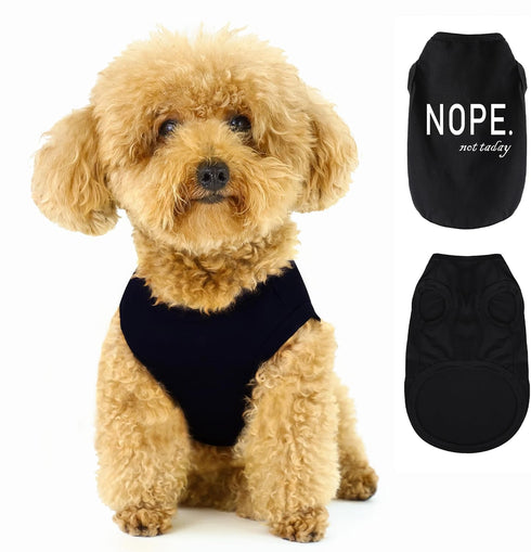 Discover Cozy Cotton Canine Wear: Soft, Lightweight, and Breathable Dog Shirt Vest with Eye-Catching Graphics(NOPE not today), Keeping Your Furry ...