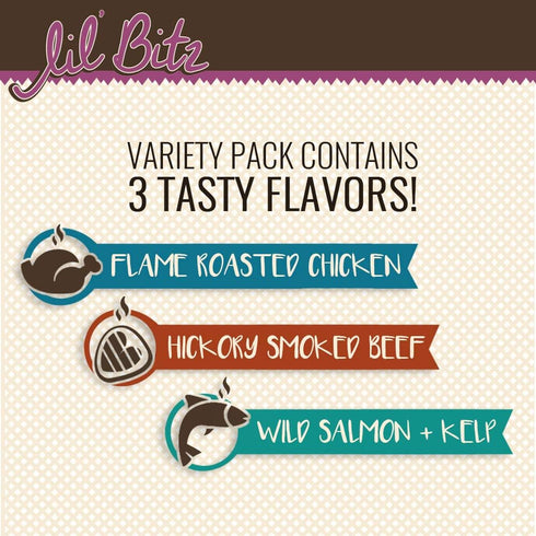 Lil' Bitz Assorted Pack Training Treats, Soft, Tasty, Grain-Free, Perfect for Training and Spoiling, Irresistible Aroma, Low Calories, Natural, 3-...