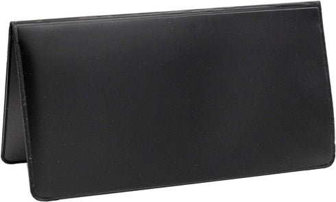 Black Vinyl Checkbook Cover, Top Tear Personal Vinyl Checkbook Cover...