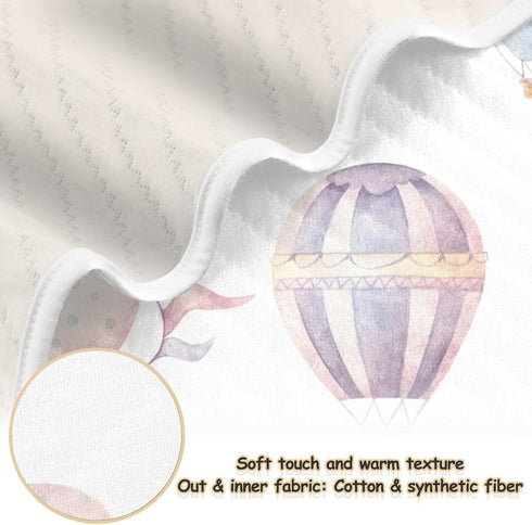 Baby Blanket for Boys Girls - Watercolor Hot Air Balloon Kids Blankets, Unisex Soft and Comfor Children Blanket for Children Sound Sleep Boys and ...