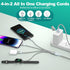 4 in 2 Watch & Phone Charger Cable, Upgraded for Apple Watch Charger USB A/C Multi Charging Cable-Nylon-Braided Magnetic Wireless Charging Cord fo...