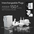 USB C Charger, MANTO 30W 2 Port PD Fast Charger with 20W USB-C Power Adapter, Foldable International Travel Adapter with UK US EU Australia Plug f...