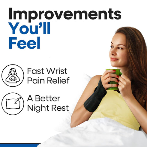 Carpal Tunnel Wrist Brace Night Support | Arm Brace Wrist Guard | Wrist Splint & Hand Brace | Carpal Tunnel Syndrome & Wrist Tendonitis Pain Relie...