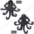 Sumnacon 6 Inch Cast Iron Octopus Coat Hook - Rustic Metal Wall Rack for Key Towel Bag, Hat Scarf with Screws, Decorative Duty Clothing Hanger for...