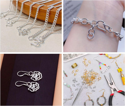 500pcs Silver Filled Jump Rings,Non Tarnish Silver Open Jump Rings for Necklace Bracelet Earrings DIY Jewelry Making Supplies (0.7x5mm, Silver)...