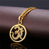 U7 Women's 18K Gold Plated Cubic Zirconia Aum Om Sanskrit Symbol Pendant Hinduism Yoga Charm Necklace 20"...