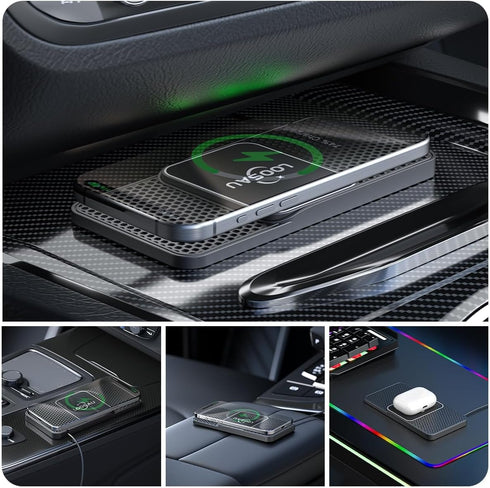 Wireless Car Charger, LOOSAU Wireless Charger Charging pad 15W Fast Wireless Phone Charger for Your car fit for iPhone 15 14 13 12 Mini Pro Max 11...