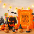 7 Pieces Halloween Miniature Pumpkin Figurines Mini Resin Pumpkin Ghost Ornaments Fairy Halloween Garden Adornments Pumpkin Doll Miniature Landsca...