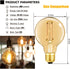 LEOOLS Dimmable G25 led Bulb 60W E26 led Edison Bulb CRI95 Warm White 600LM Amber Glass e26 6W led Globe Bulb for Ceiling Fan,Chandelier,Vanity Li...
