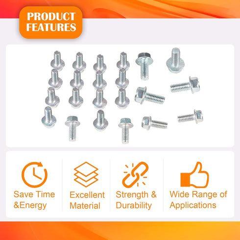 Bonbo Oil Pan Bolt Kit Compatible with Chevy & Ford Small Block V8 SBC 265 283 305 327 350 383 400 5.7L & SBF 260 289 302 351W 5.0L EFI 350-455 St...