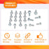 Bonbo Oil Pan Bolt Kit Compatible with Chevy & Ford Small Block V8 SBC 265 283 305 327 350 383 400 5.7L & SBF 260 289 302 351W 5.0L EFI 350-455 St...