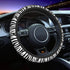 Zebra Print Car Steering Wheel Cover Winter Warm Soft Elasticity Universal 15 Inch Car Accessories Steering Wheel Protector for Women Girls Ladies...