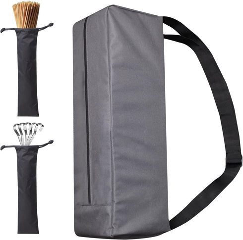 Grill Storage Bag, Grill Utensil Storage,600D Waterproof Oxford Foldable Grill Bag for Camping and Hiking BBQ Tool Storage (Grey)...