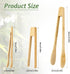 Bamboo Tongs, 3 Pcs Wooden Tongs Toaster Tongs Set Serving Tongs Reusable Wood Cooking Tongs Bamboo Cooking Utensils for Home Kitchen Picking Up T...