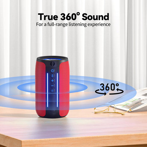 BluetoothSpeakers,Waterproof Wireless Speaker, Portable Speaker,Bluetooth 5.3, RGB Lights,Booming Bass,Bluetooth Pairing, Multiple Series connecti...