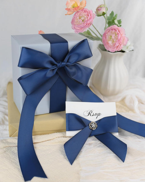 Navy Blue Grosgrain Ribbon, 2 inches x Continuous 50 Yards,Use for Bows DIY Hair Accessories,Gift Wrapping,Craft and Sewing...