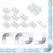 Led Strip Connectors, Transparent Led Light Connectors 4 pin 10 Pack and L Shape 4-Pin LED Corner Connectors 4-Pack for 10mm Wide Waterproof or No...