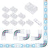 Led Strip Connectors, Transparent Led Light Connectors 4 pin 10 Pack and L Shape 4-Pin LED Corner Connectors 4-Pack for 10mm Wide Waterproof or No...