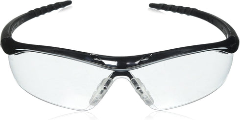 MCR Safety DL110 Dallas Safety Glasses with Polished Black Frame and Clear Lens...