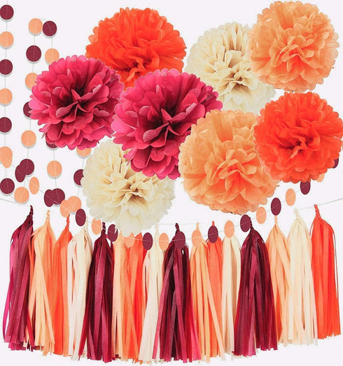 Fall Bridal Shower Decorations/Thanksgving Decorations Wine Burgundy Champagne Orange /Fall In Love Banner Burgundy Fall Wedding Orange Maroon Bur...