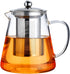 PARACITY Glass Teapot Stovetop 18.6 OZ, Borosilicate Clear Tea Kettle with Removable 18/8 Stainless Steel Infuser, Teapot Blooming and Loose Leaf ...
