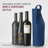 Leather Wine Tote Bag - Blue Wine Bottle Gift Bag Champagne Tote Carrier for Wine Lovers...