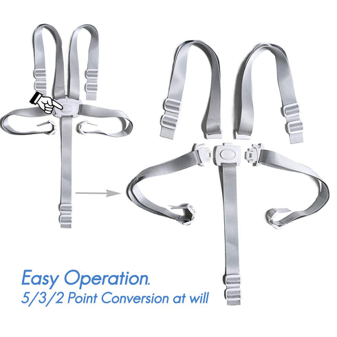 ZARPMA High Chair Security Straps, Replacement 5 Point Children Safety Harness Convertible Straps for High Chair/Pram/Buggy/Kid Pushchair...