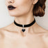 Vintage Black Choker Necklace for Women, Velvet Drip oil Black Heart Choker Necklace, Valentines Day Halloween Cosplay Party Jewelry, Adjustable L...