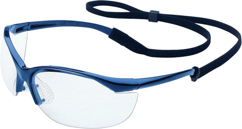 Honeywell Uvex Ademco by 11150900 Vapor Safety Eyewear Metallic Blue Frame, Clear Lens with Anti-Scratch Hardcoat...