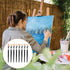 24 Pcs Sponge Applicators,Small Sponge Painting Brushes Detailed Ink Paints Blending Brushes for Pastel Artist Painting Pastels, DIY Scrapbooking ...