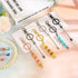 18Pcs Beadable Keychain Bar Bulk, Colorful Plating Alloy Beaded Keychain, Blank Keychain Making Supplies DIY...