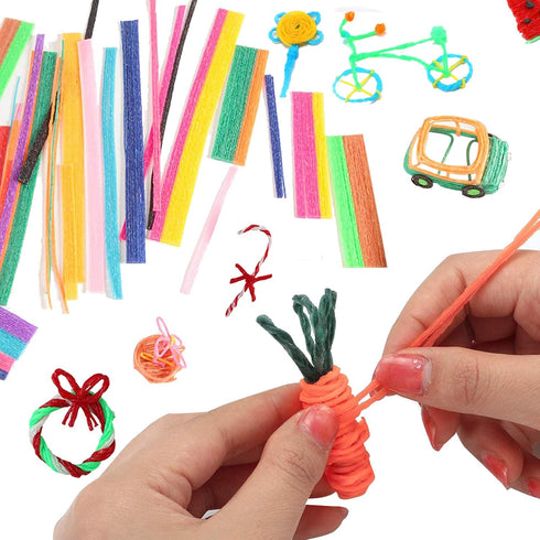 500 Piece Wax Craft Sticks for Kids - 13 Colors, Non-Toxic Wax String, Kid Bendable Sticky Sticks for Art Supplies, Crafts, DIY School Project...