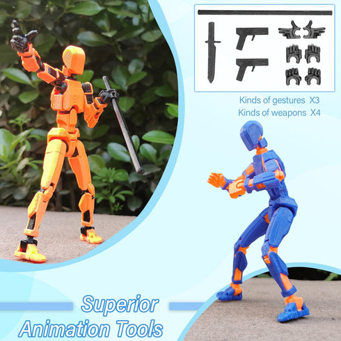 T13 Action Figure Already Assembled, Titan 13 Action Figure, T13 Action Figure 3D Printed Multi-jointed Movable, Dummy 13, Nova 13, Robot 13 Actio...